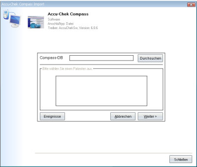 Datenbernahme von Accu-Chek Compass ins Diabetes-Tagebuch