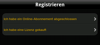 Registrierung der App